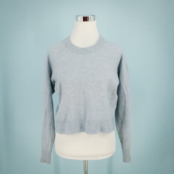 T Alexander Wang Size Medium M Light Blue Crew Neck Wool Cashmere Sweater - Picture 1 of 5